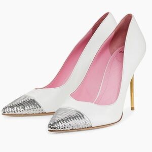 Balmain Ruby 95 MM Sequined Leather Pumps